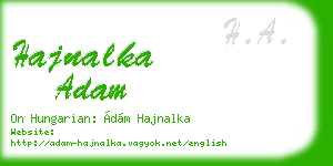 hajnalka adam business card